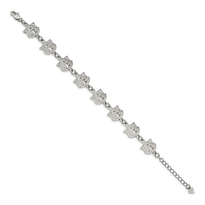 Auburn University Stainless Steel A-U Link Bracelet – view 2
