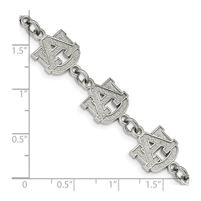 Auburn University Stainless Steel A-U Link Bracelet – view 4