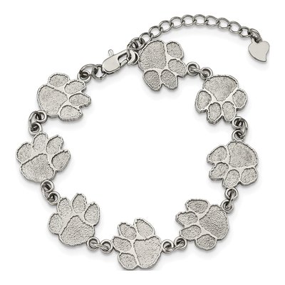 Clemson University Stainless Steel Tigers Paw Bracelet – view 3