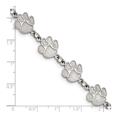 Clemson University Stainless Steel Tigers Paw Bracelet – view 4