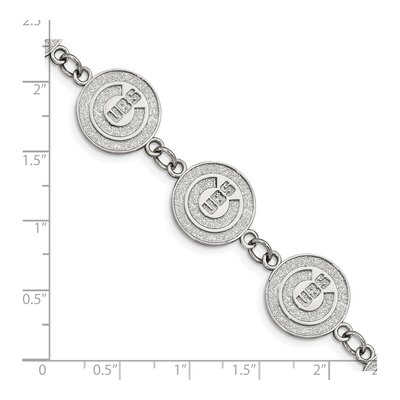 Chicago Cubs Stainless Steel Link Bracelet – view 3