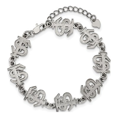 Florida State University Stainless Steel F-S Link Bracelet – view 3
