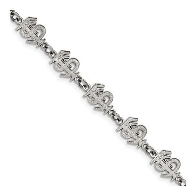 Florida State University Stainless Steel F-S Link Bracelet
