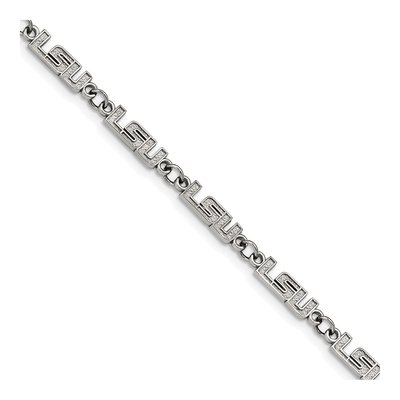 Louisiana State University Stainless Steel LSU Tigers Link Bracelet