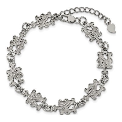New York Mets Stainless Steel NY Bracelet – view 5
