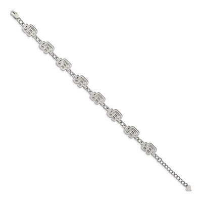 San Diego Padres Stainless Steel Letters S-D Link Bracelet – view 3