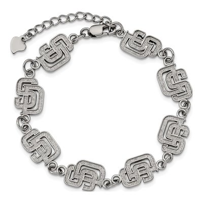 San Diego Padres Stainless Steel Letters S-D Link Bracelet – view 4