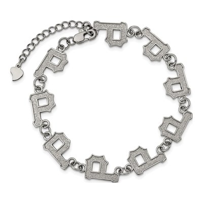 Pittsburgh Pirates Stainless Steel Link Bracelet – view 5