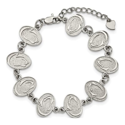 Pennsylvania State University Stainless Steel Penn Lion Link Bracelet – view 3