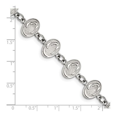 Pennsylvania State University Stainless Steel Penn Lion Link Bracelet – view 4