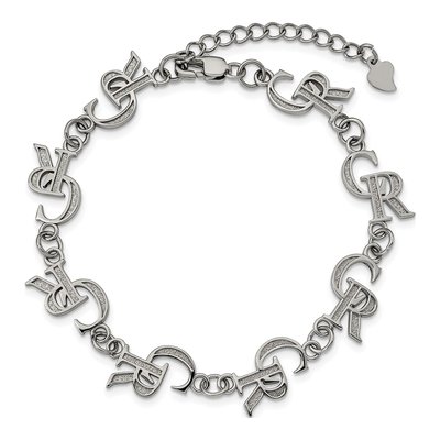 Colorado Rockies Stainless Steel Link Bracelet – view 5