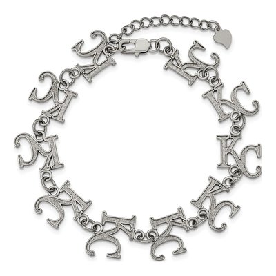 Kansas City Royals Stainless Steel K-C Bracelet – view 5