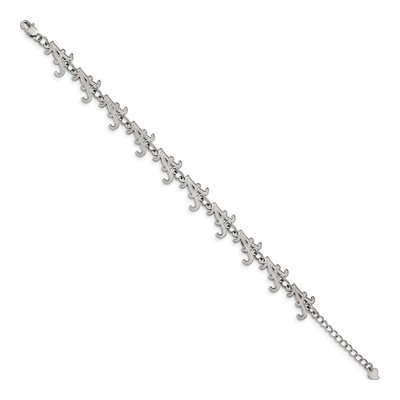 University of Alabama Stainless Steel Link Letter A Bracelet – view 2
