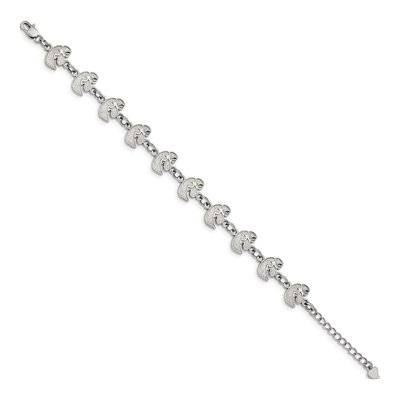 University of Iowa Stainless Steel Hawk Links Bracelet – view 2