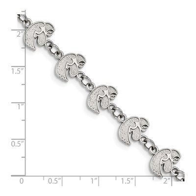 University of Iowa Stainless Steel Hawk Links Bracelet – view 4