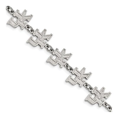 University of Kentucky Stainless Steel Wildcats U-K Link Bracelet