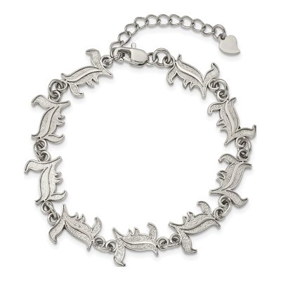 University of Louisville Stainless Steel Of Link Letter L Bracelet – view 3