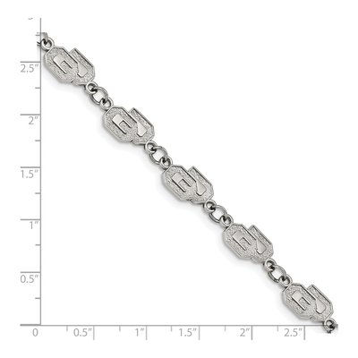 University of Oklahoma Stainless Steel O-U Link Bracelet – view 4