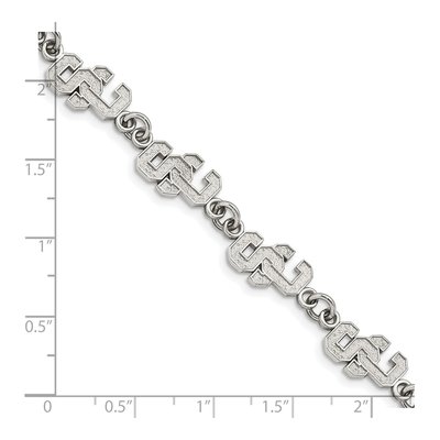 University of Southern California Stainless Steel USC Trojans Link Bracelet – view 4