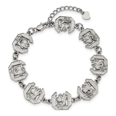 University of South Carolina Stainless Steel Link Bracelet – view 3