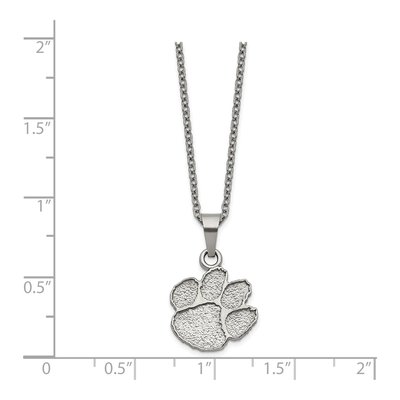 Clemson University Stainless Steel Tigers Paw Pendant – view 2