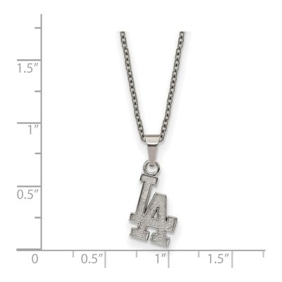 Los Angeles Dodgers Stainless Steel LA Pendant – view 2