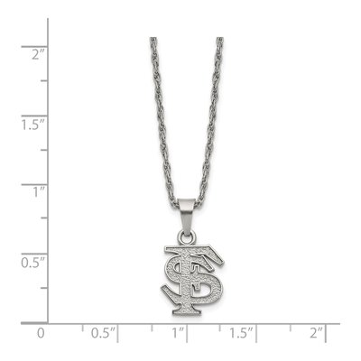 Florida State University Stainless Steel F-S Pendant Necklace – view 2