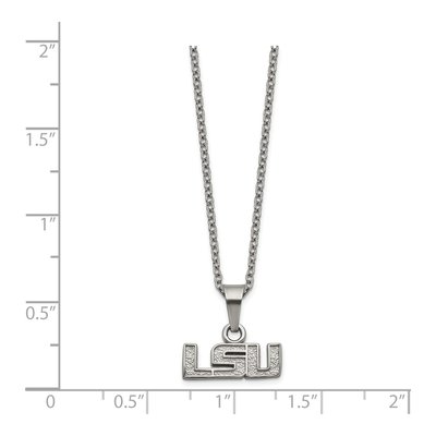 Louisiana State University Stainless Steel LSU Pendant – view 2
