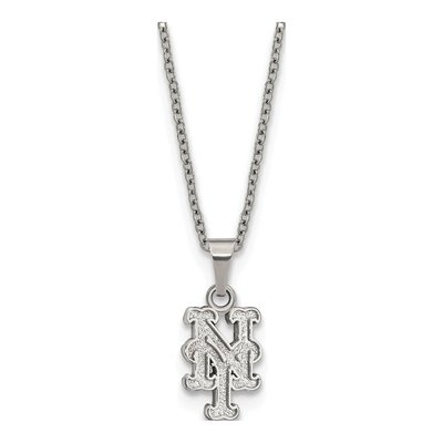 New York Mets Stainless Steel N-Y Pendant