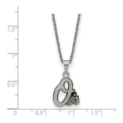 Baltimore Orioles Stainless Steel MLB Pendant Necklace – view 3