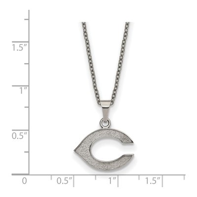 Cincinnati Reds Stainless Steel Letter C Pendant – view 3