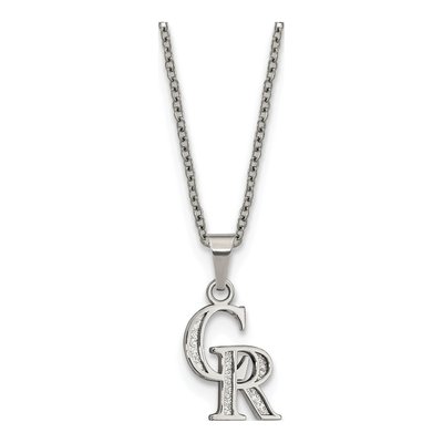 Colorado Rockies Stainless Steel C-R Pendant