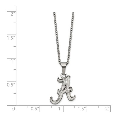 University of Alabama Stainless Steel Letter A Pendant – view 2