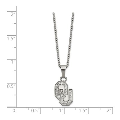 University of Oklahoma Stainless Steel O-U Pendant – view 2