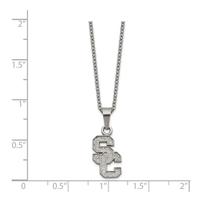 University of Southern California Stainless Steel USC S-C Pendant – view 2