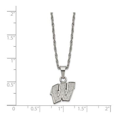 University of Wisconsin Stainless Steel Of Letter W Pendant – view 2