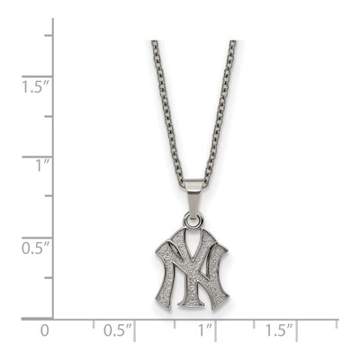 New York Yankees Stainless Steel NY Pendant – view 2
