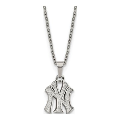 New York Yankees Stainless Steel NY Pendant