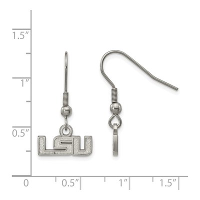 Louisiana State University Stainless Steel LSU Dangle Earrings – view 2