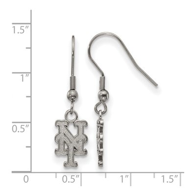 New York Mets Stainless Steel NY Dangle Earrings – view 4