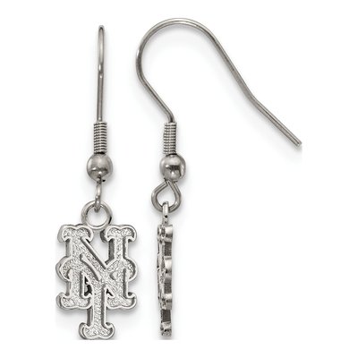 New York Mets Stainless Steel NY Dangle Earrings