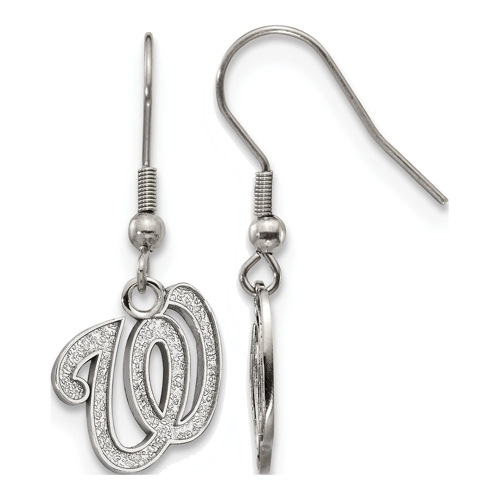 Washington Nationals Stainless Steel Dangle Earrings