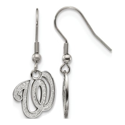 Washington Nationals Stainless Steel Dangle Earrings