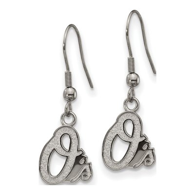 Baltimore Orioles Stainless Steel Dangle Earrings – view 3