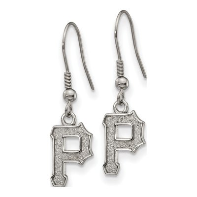 Pittsburgh Pirates Stainless Steel Letter P Dangle Earrings – view 3
