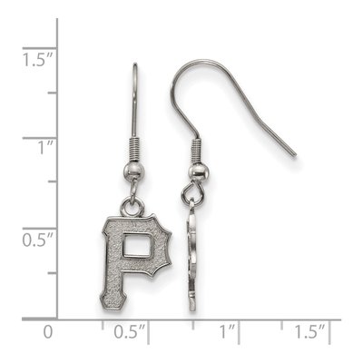 Pittsburgh Pirates Stainless Steel Letter P Dangle Earrings – view 4
