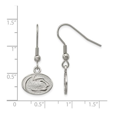 Pennsylvania State University Stainless Steel Penn Lion Dangle Earrings – view 2