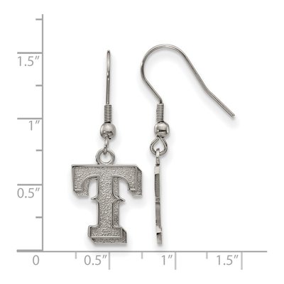 Texas Rangers Stainless Steel Letter T Dangle Earrings – view 4