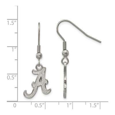 University of Alabama Stainless Steel 'a' Letter A Dangle Earrings – view 2