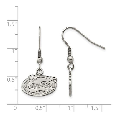 University of Florida Stainless Steel Gator Dangle Earrings – view 2